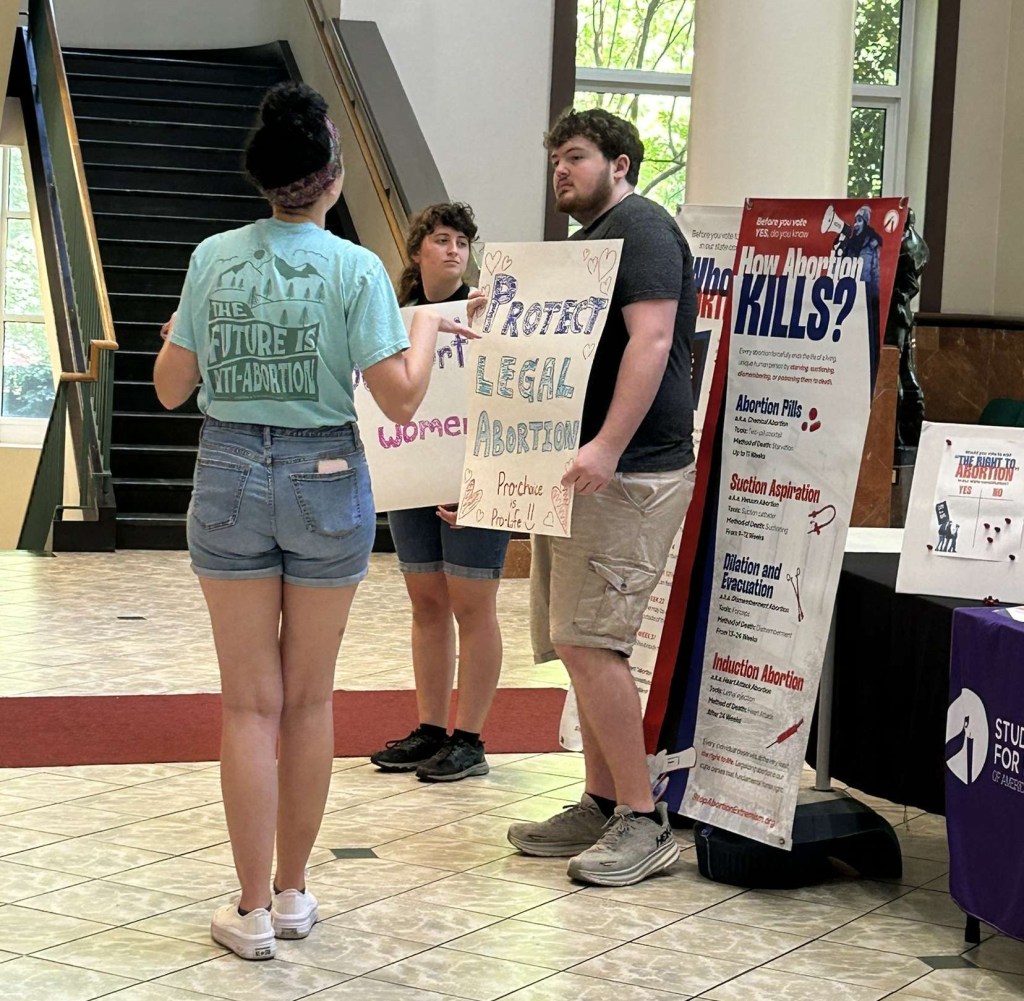 Pro-Life tabling sparks Pro-Choice counter-protest in&nbsp;Commons